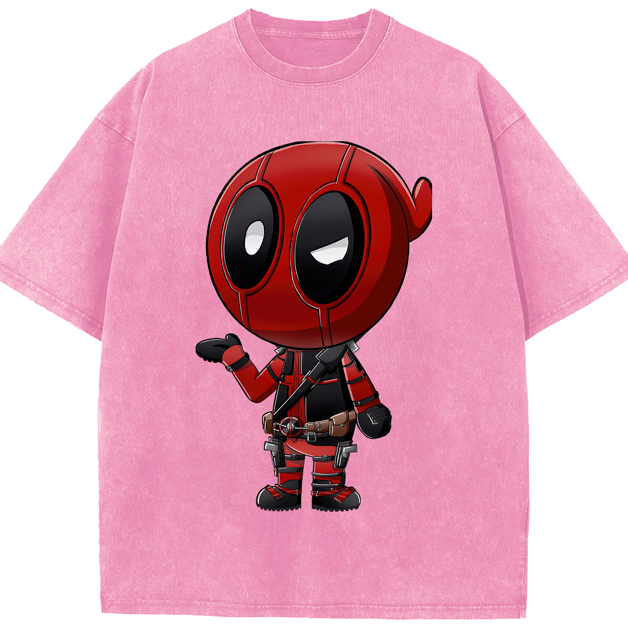 （画像用） Deadpool デッドプール 綿100% ヴィンテージ風 半袖Tシャツ（フロントプリント）
